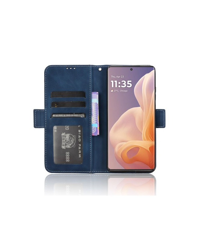 Housse Moto G85 5G Premium avec Porte Cartes - Bleu marine