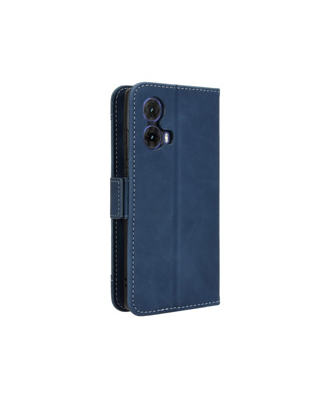 Housse Moto G85 5G Premium avec Porte Cartes - Bleu marine