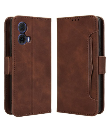 Housse Moto G85 5G Premium avec Porte Cartes - Marron