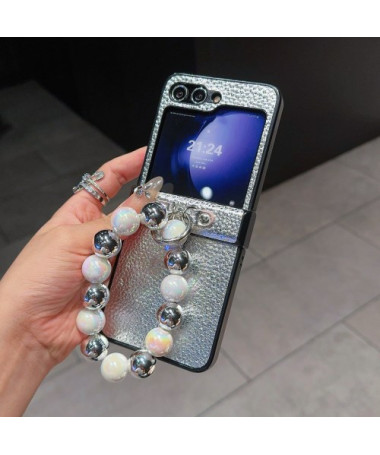 Coque Samsung Galaxy Z Flip 6 - Protection à Charnière avec Chaîne de Perles