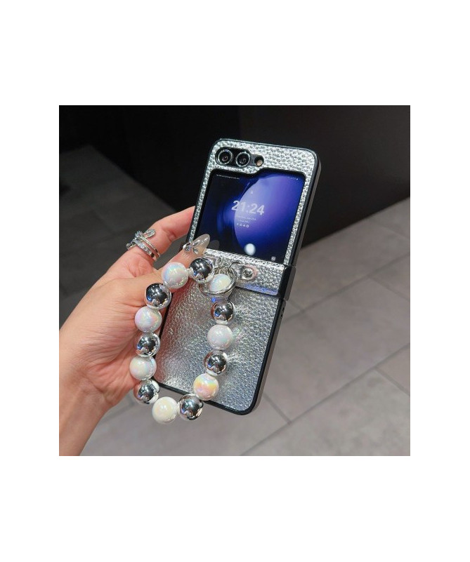 Coque Samsung Galaxy Z Flip 6 - Protection à Charnière avec Chaîne de Perles