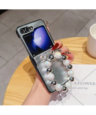 Coque Samsung Galaxy Z Flip 6 - Protection à Charnière avec Chaîne de Perles