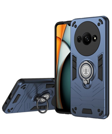 Coque Antichoc avec Support Anneau pour Xiaomi Redmi A3 / Poco C61, Bleu Marine