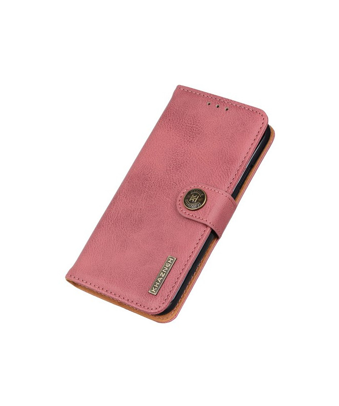 Housse Moto G85 5G imitation cuir rétro