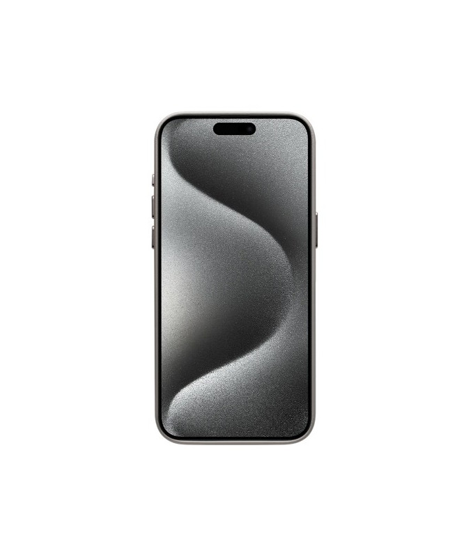 Coque iPhone 15 Pro Cuir QIALINO, Gris