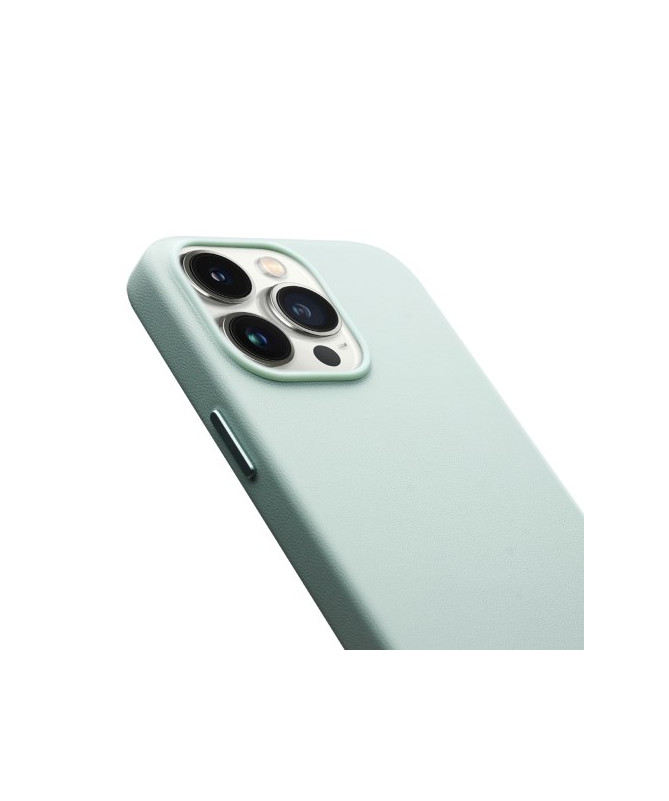 Coque en Cuir QIALINO pour iPhone 15 Pro Max, Vert