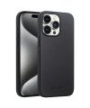 Coque en Cuir QIALINO pour iPhone 15 Pro Max, Noir