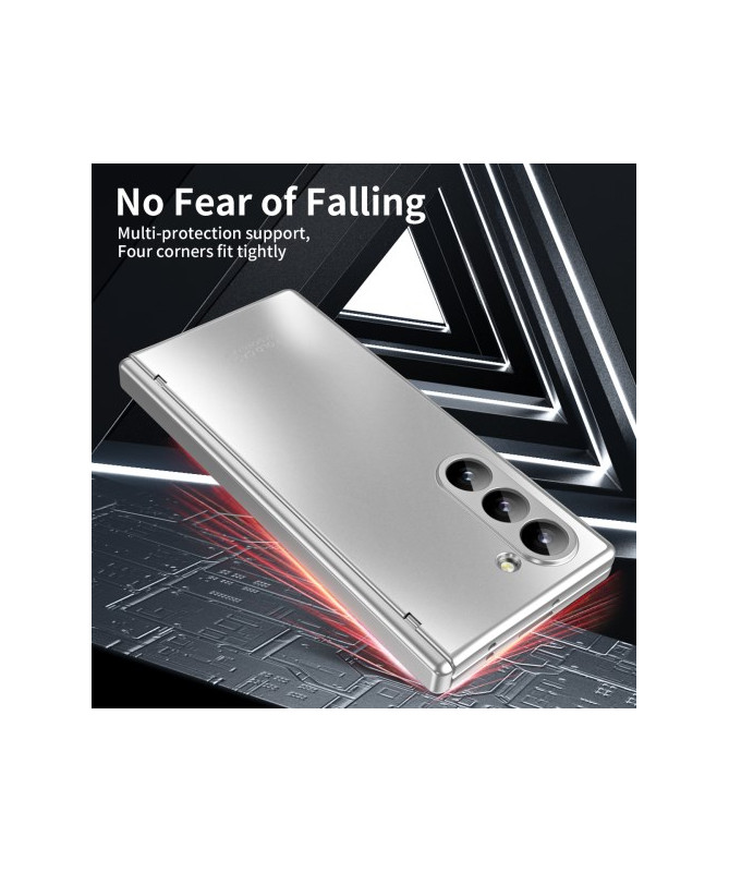 Coque Samsung Galaxy Z Fold 6 Rigide avec Protection d'Écran - Argent