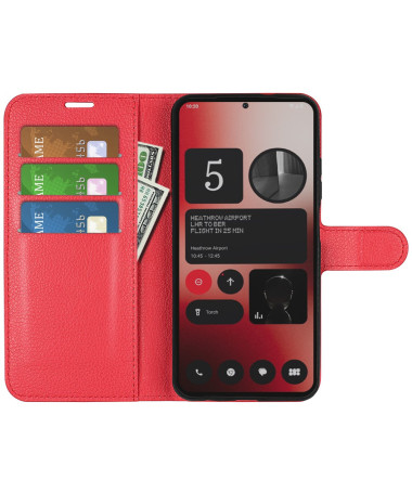 Housse Folio Nothing Phone (2a) / (2a) Plus Avec Porte-Cartes et Support Rouge - photo 15