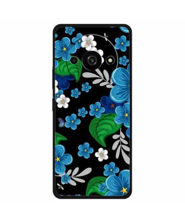 Coque Xiaomi Redmi A3 / Poco C61 Floral Tropicale en Bleu