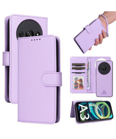 Étui Xiaomi Redmi A3 / Poco C61 Style Cuir 2-en-1 Série 005, Violet