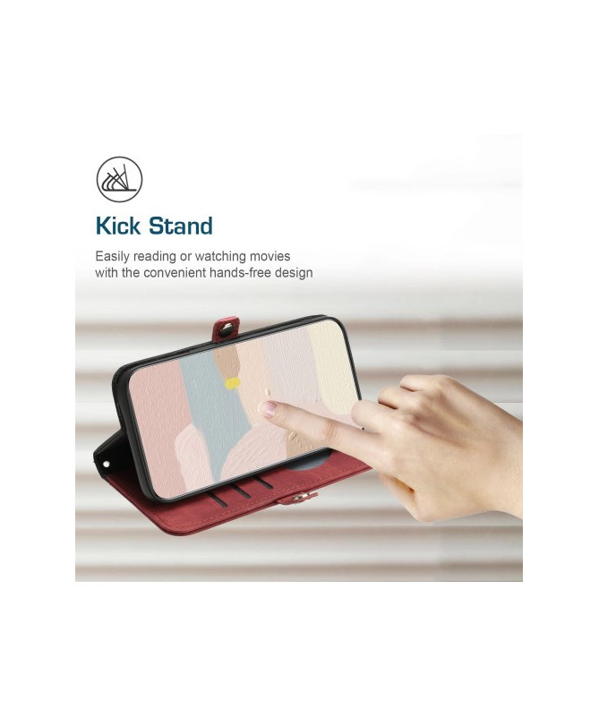 Étui Sony Xperia 10 VI Texturé avec Fonction Portefeuille