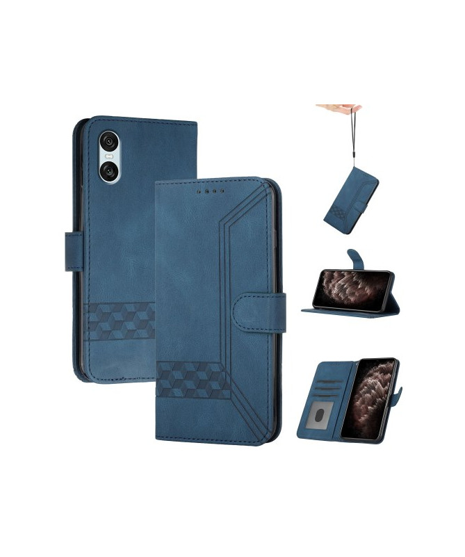Housse Sony Xperia 10 VI Portefeuille avec Design Rhomboïdal