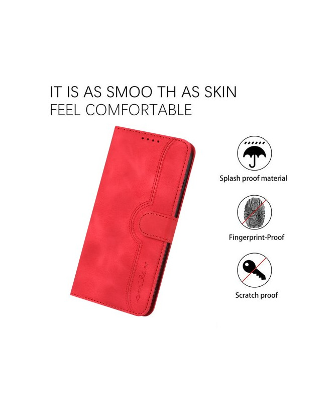 Housse Sony Xperia 10 VI Portefeuille avec Inscription "Smile"