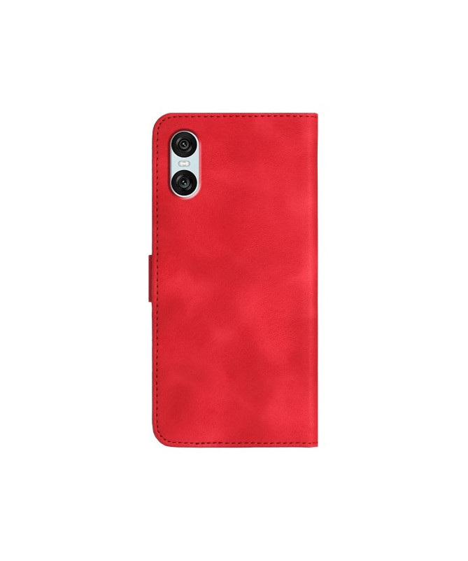 Housse Sony Xperia 10 VI Portefeuille avec Inscription "Smile"