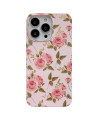 Coque iPhone 15 Pro Roses Romantiques, Compatible MagSafe