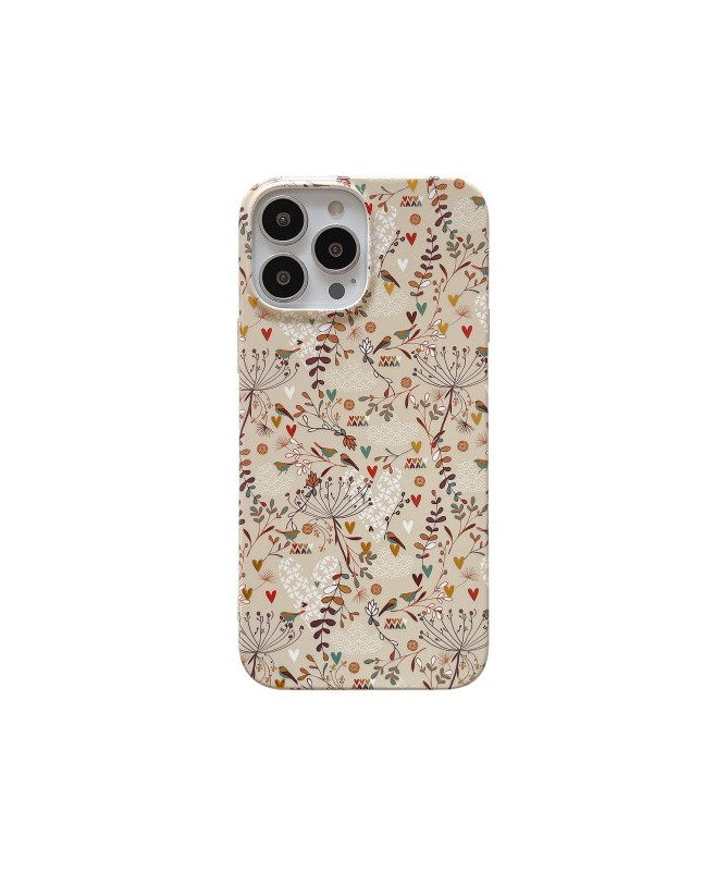 Coque iPhone 15 Pro Floral Automnal, Compatible MagSafe