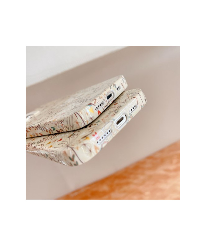 Coque iPhone 15 Pro Floral Automnal, Compatible MagSafe