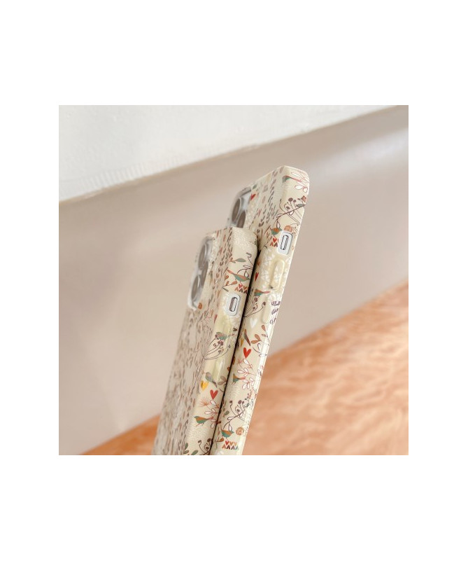 Coque iPhone 15 Pro Floral Automnal, Compatible MagSafe