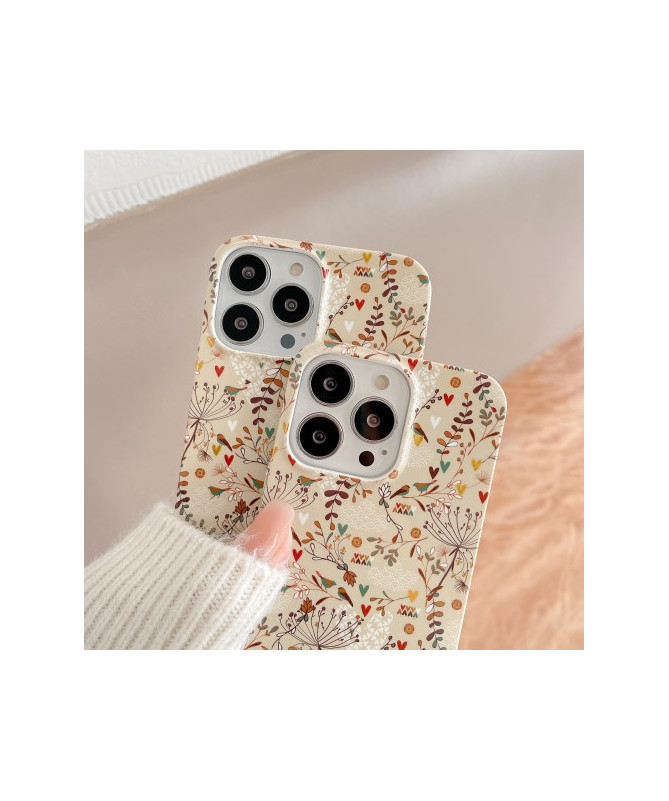 Coque iPhone 15 Pro Floral Automnal, Compatible MagSafe