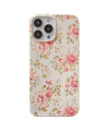 Coque iPhone 15 Pro Jardin de Roses Vintage, Compatible MagSafe