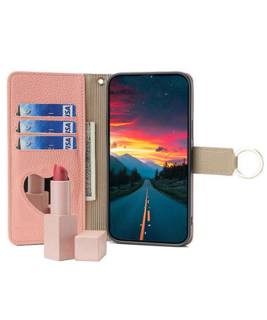 Housse Xiaomi Redmi A3 / Poco C61 Portefeuille en Cuir avec Bandoulière