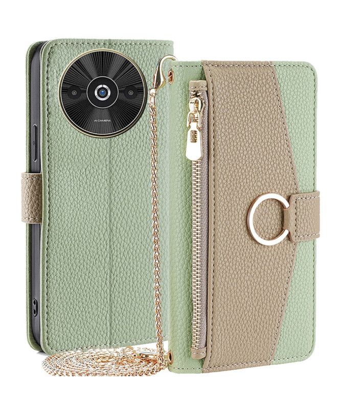 Housse Xiaomi Redmi A3 / Poco C61 Portefeuille en Cuir avec Bandoulièr