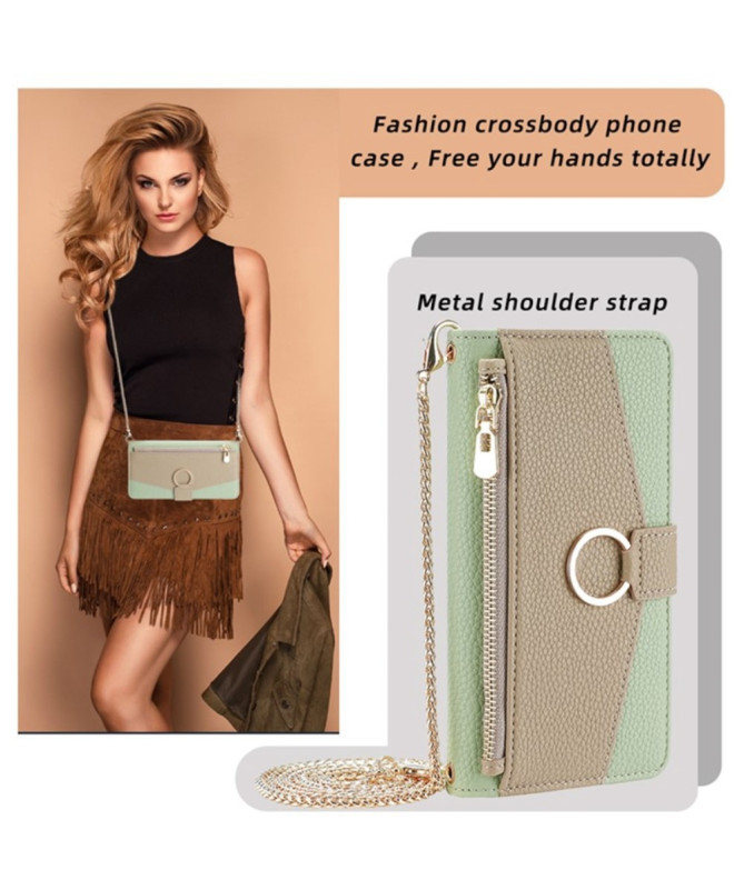 Housse Xiaomi Redmi A3 / Poco C61 Portefeuille en Cuir avec Bandoulièr