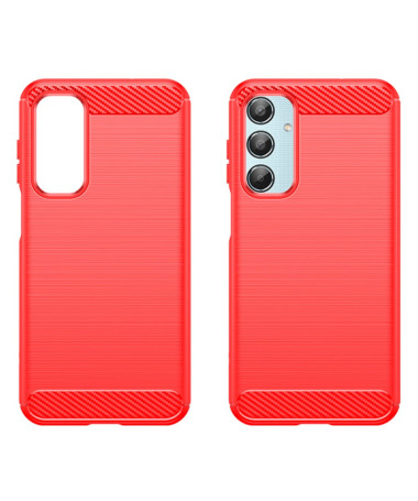 Coque Samsung Galaxy M35 5G Effet Brossé en Silicone Rouge - photo 10