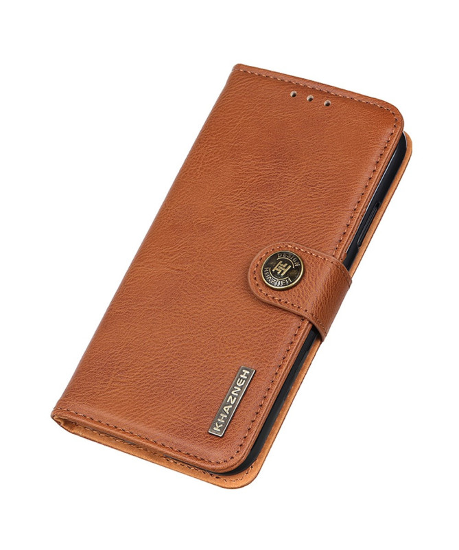 Housse Moto G85 5G imitation cuir rétro