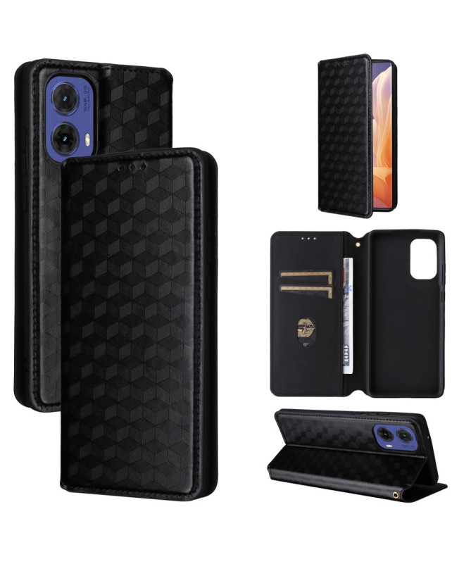 Housse Moto G85 5G flip cover design géométrie