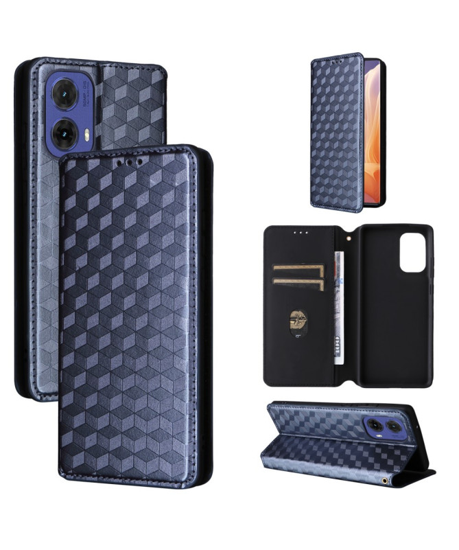 Housse Moto G85 5G flip cover design géométrie