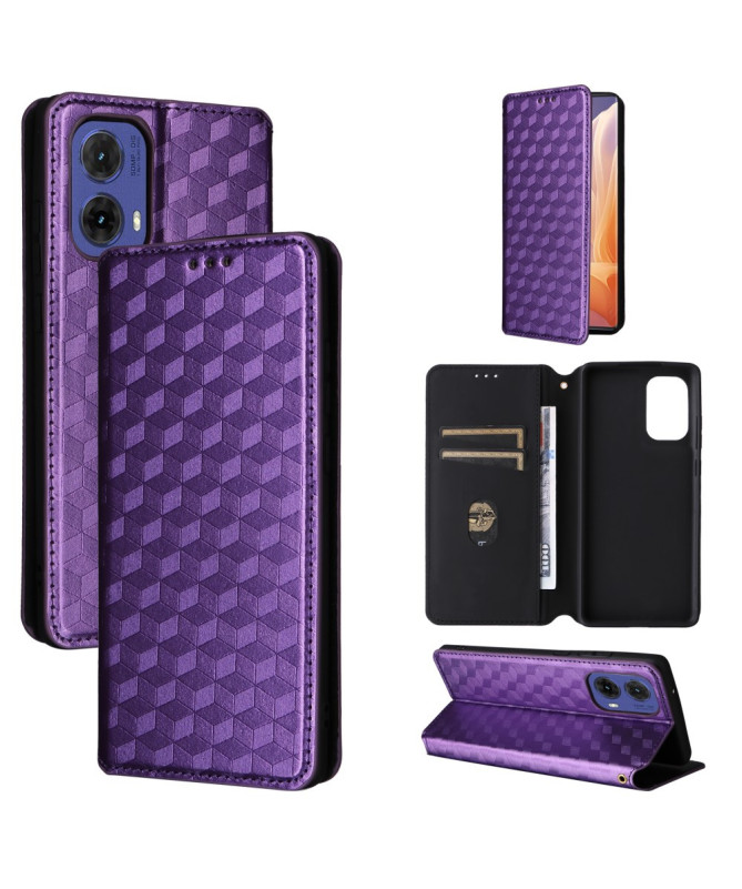 Housse Moto G85 5G flip cover design géométrie