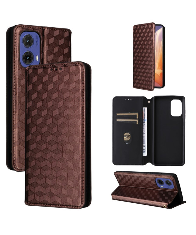 Housse Moto G85 5G flip cover design géométrie