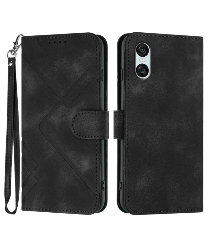 Housse Sony Xperia 10 VI avec Design Géométrique en Relief