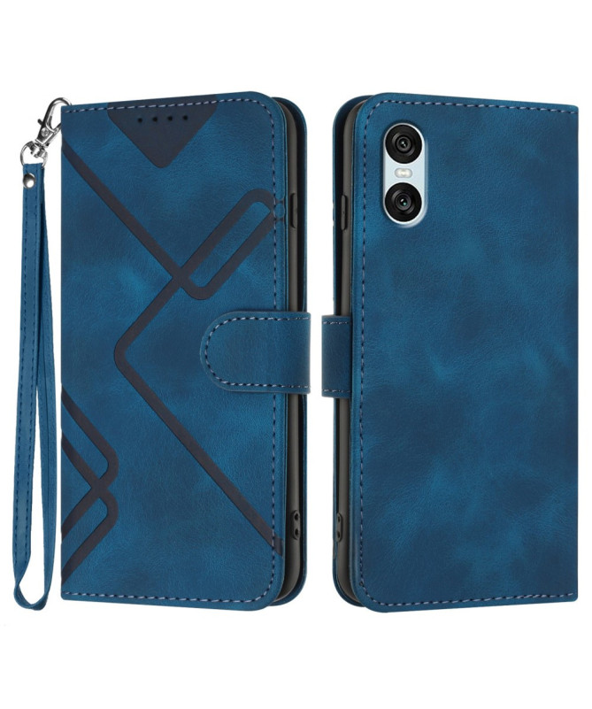 Housse Sony Xperia 10 VI avec Design Géométrique en Relief