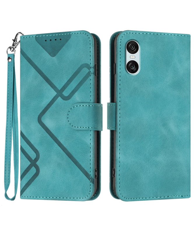 Housse Sony Xperia 10 VI avec Design Géométrique en Relief