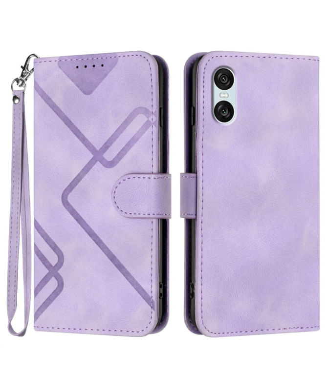 Housse Sony Xperia 10 VI avec Design Géométrique en Relief