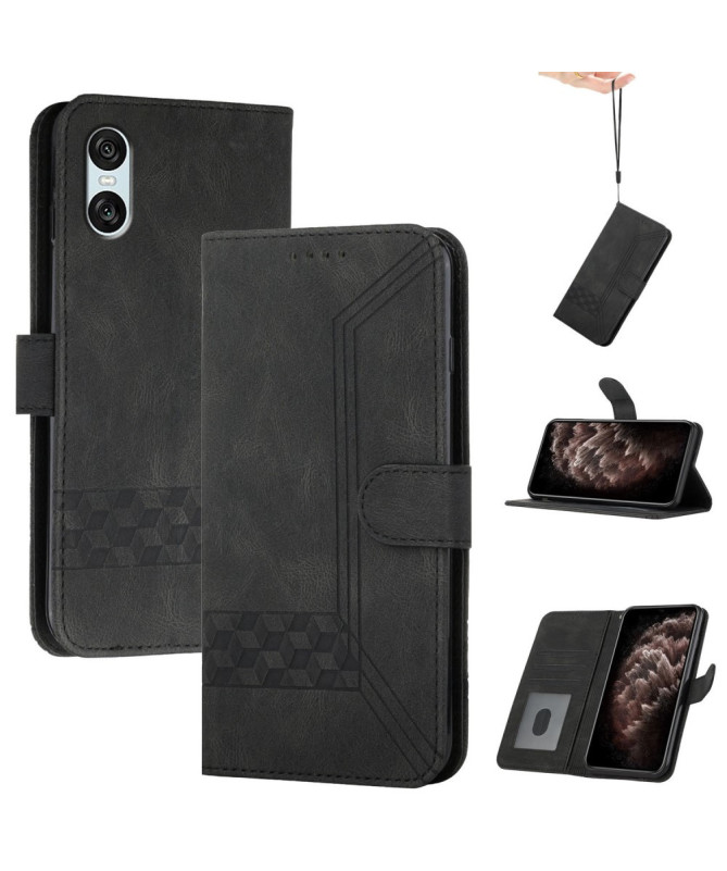 Housse Sony Xperia 10 VI Portefeuille avec Design Rhomboïdal