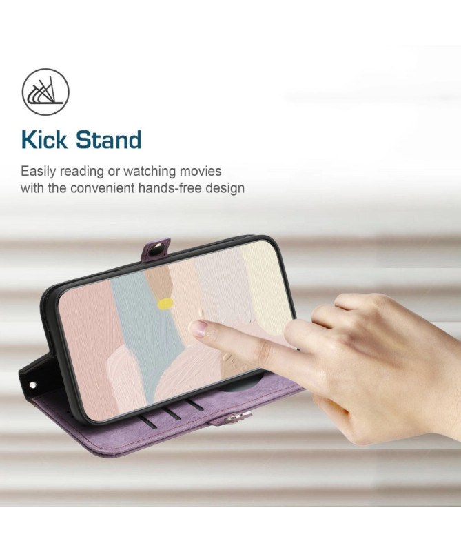 Étui Sony Xperia 10 VI Texturé avec Fonction Portefeuille