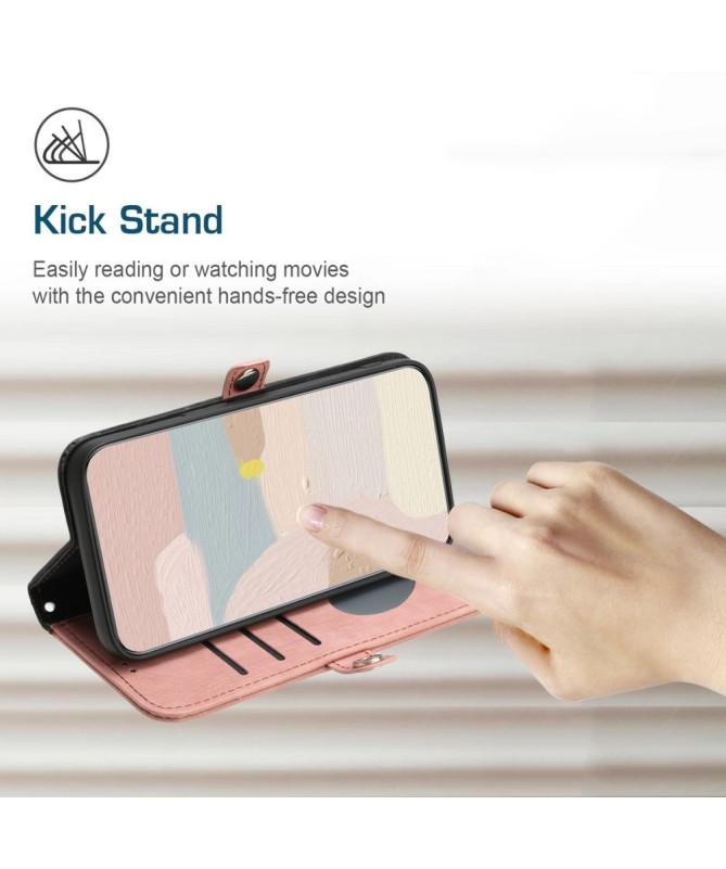 Étui Sony Xperia 10 VI Texturé avec Fonction Portefeuille