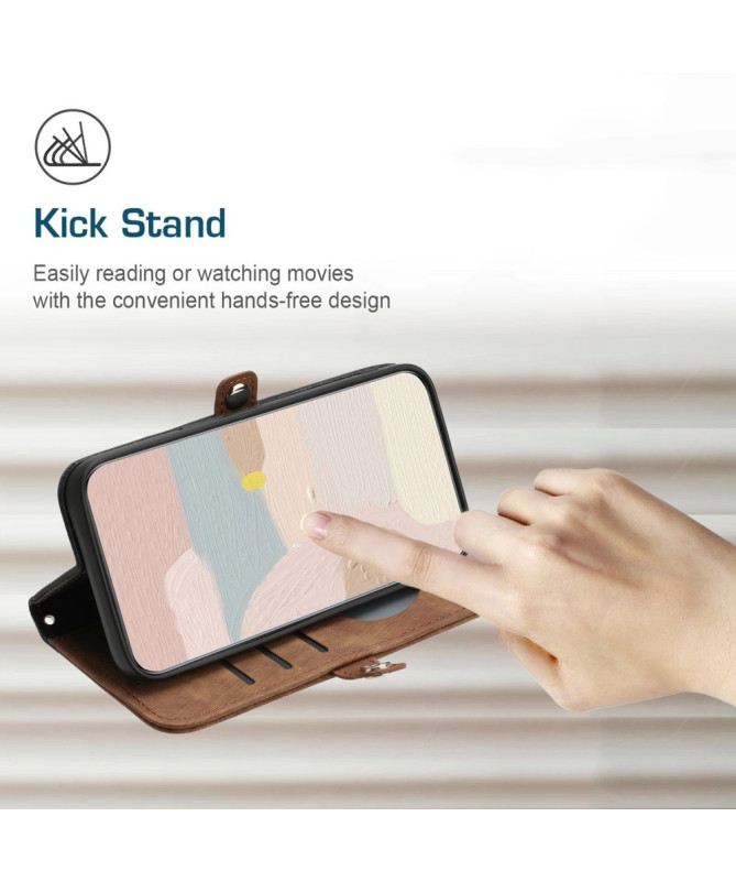 Étui Sony Xperia 10 VI Texturé avec Fonction Portefeuille