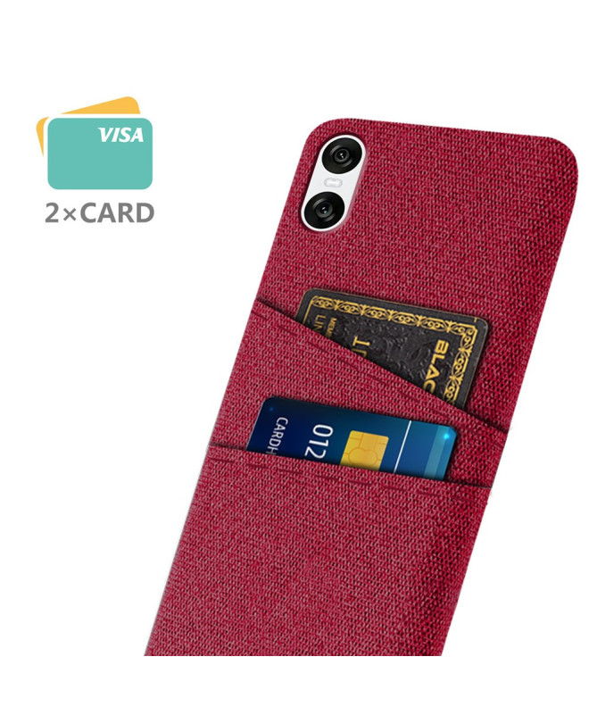 Coque Sony Xperia 10 VI en Tissu avec Emplacements pour Cartes