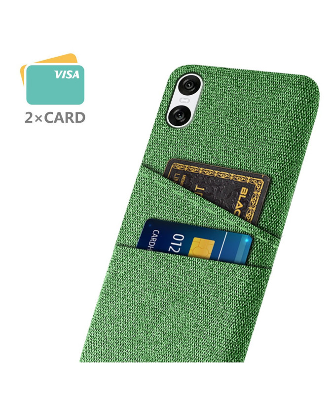 Coque Sony Xperia 10 VI en Tissu avec Emplacements pour Cartes