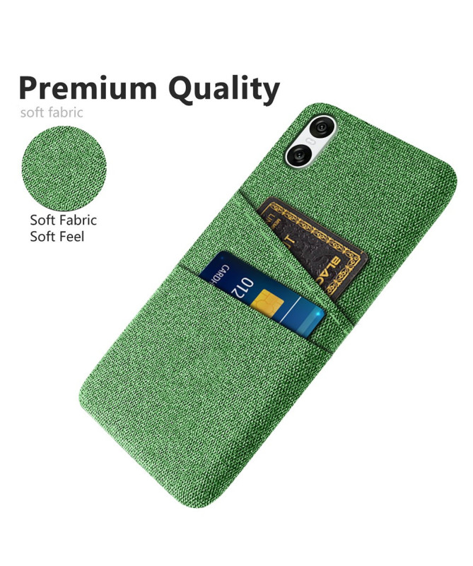 Coque Sony Xperia 10 VI en Tissu avec Emplacements pour Cartes