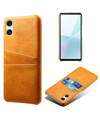 Coque Sony Xperia 10 VI en Effet Cuir avec Porte-Cartes