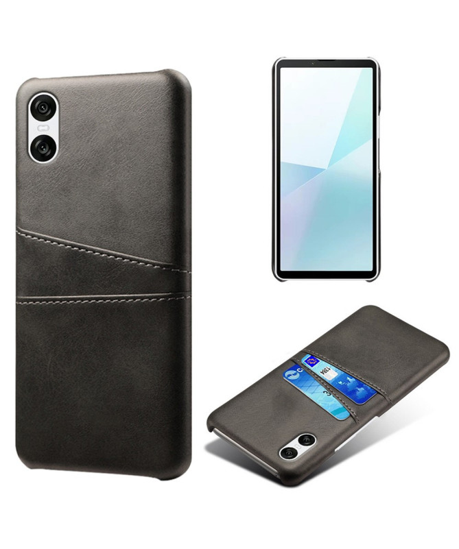 Coque Sony Xperia 10 VI en Effet Cuir avec Porte-Cartes