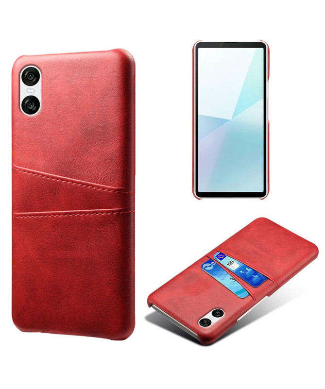 Coque Sony Xperia 10 VI en Effet Cuir avec Porte-Cartes