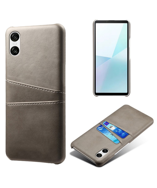 Coque Sony Xperia 10 VI en Effet Cuir avec Porte-Cartes