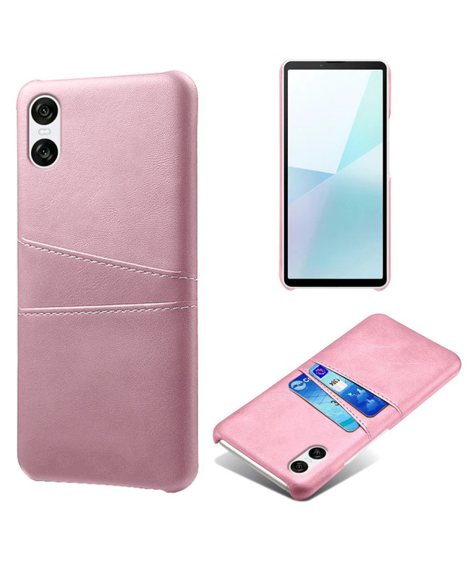 Coque Sony Xperia 10 VI en Effet Cuir avec Porte-Cartes